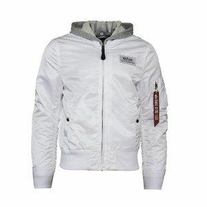Alpha Industries L 2B Hooded Flight Jacket White D‎